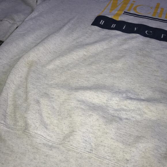 Michigan Wolverines Vintage 2XL Crewneck Pullover Sweatshirt Santee Sweats - Picture 6 of 7